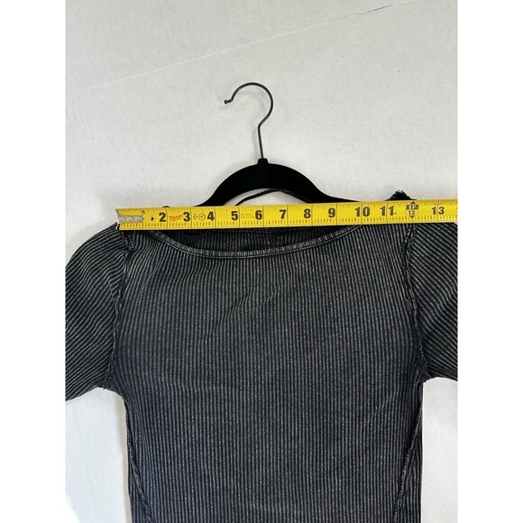 Free People Soul Sister Layering Top Women's Size S Black Long Bell Sleeve Shirt - Picture 8 of 13